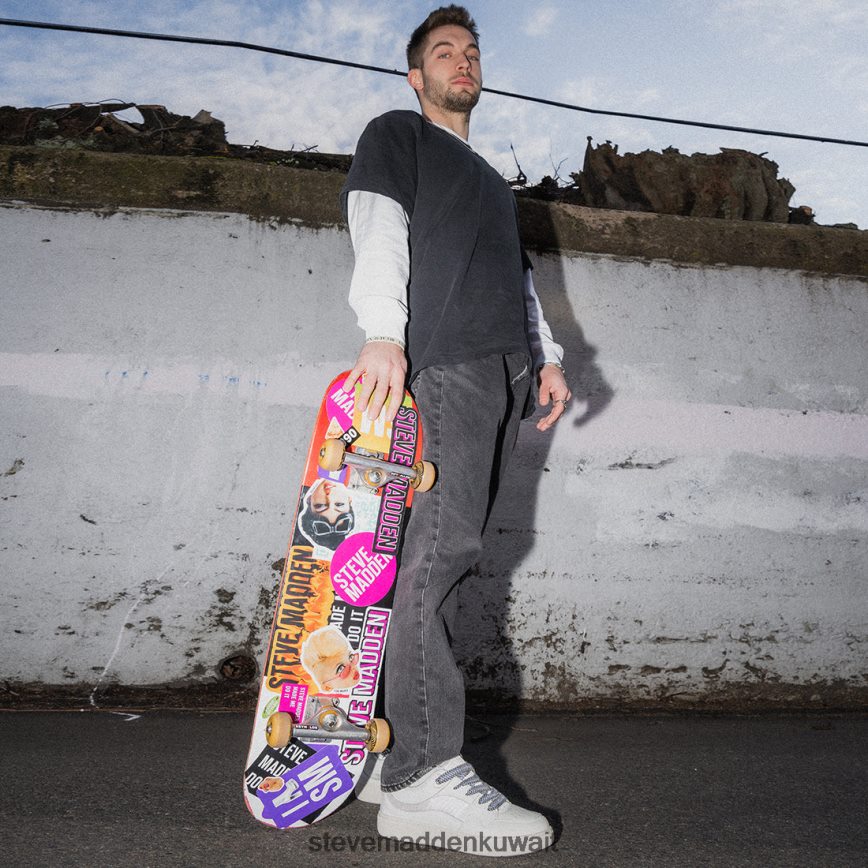 Steve Madden رجال jayme جلد أبيض أحذية 6JPNNF913