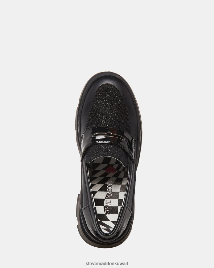 Steve Madden أطفال jlawrnce أسود أحذية 6JPNNF1098