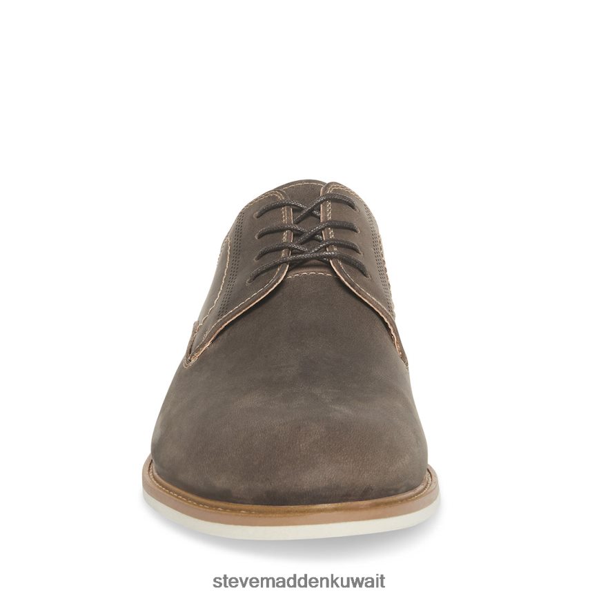 Steve Madden رجال kacion جلد رمادي أحذية 6JPNNF1024
