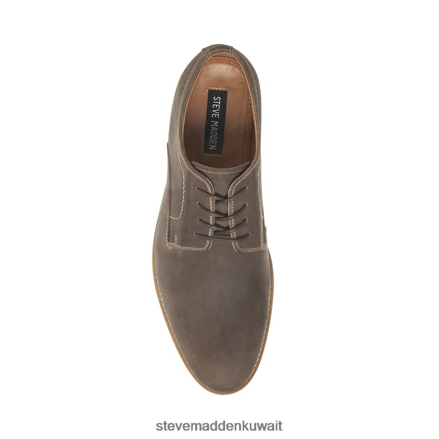 Steve Madden رجال kacion جلد رمادي أحذية 6JPNNF1024