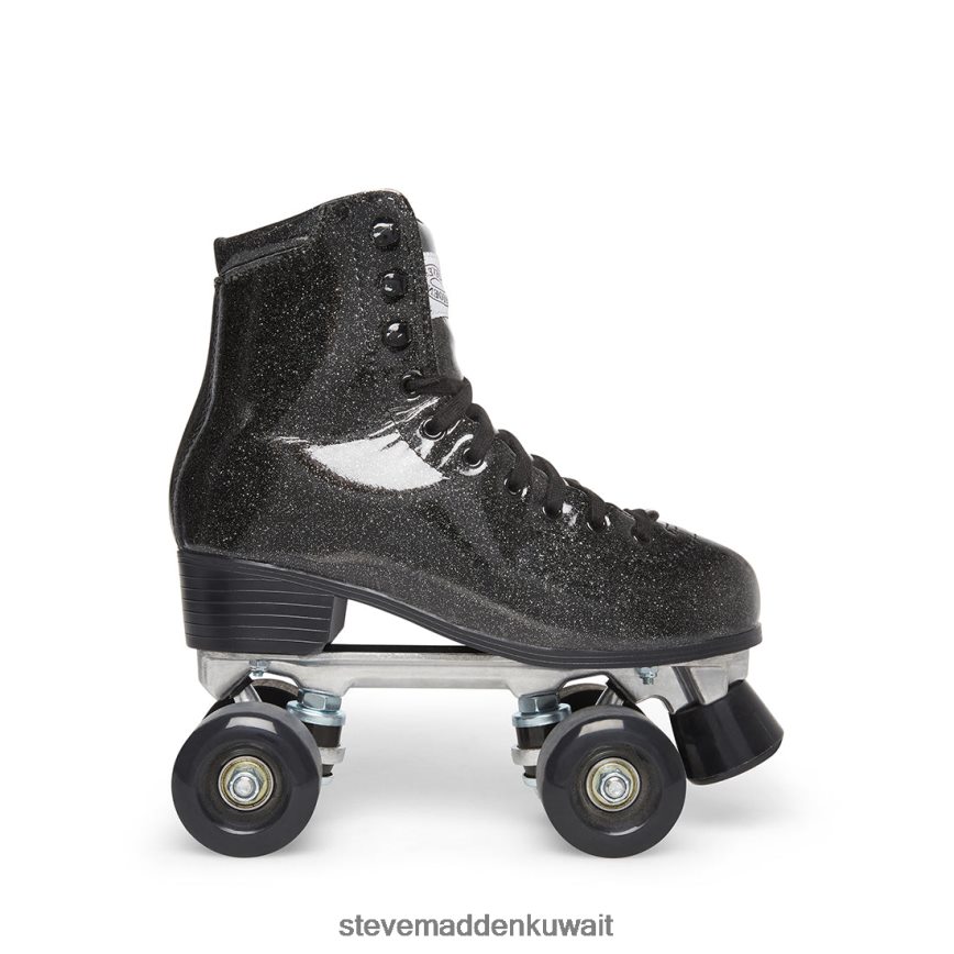 Steve Madden نحيف sk8r بريق أسود أحذية 6JPNNF310