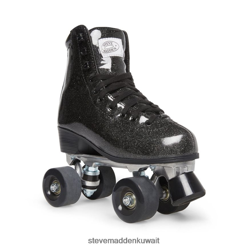 Steve Madden نحيف sk8r بريق أسود أحذية 6JPNNF310
