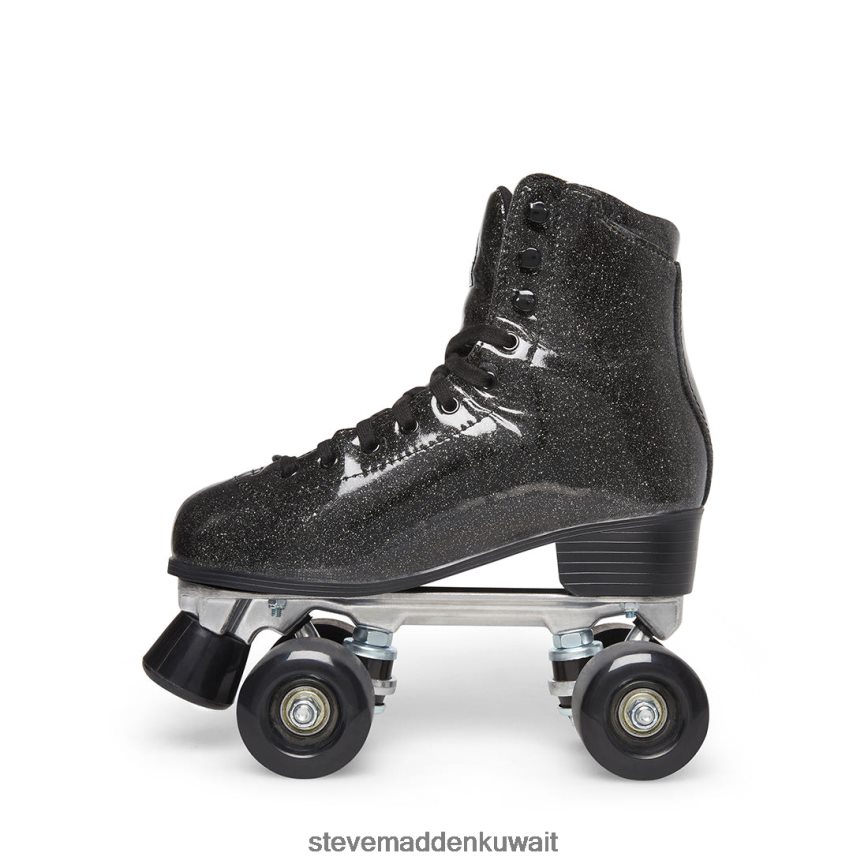 Steve Madden نحيف sk8r بريق أسود أحذية 6JPNNF310