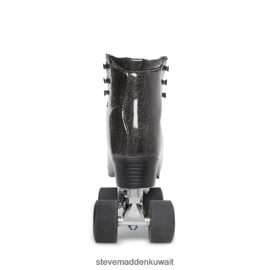 Steve Madden نحيف sk8r بريق أسود أحذية 6JPNNF310