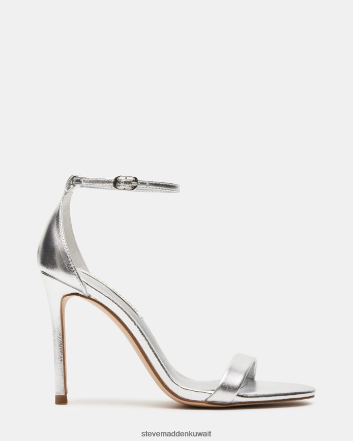 Steve Madden نحيف tecy جلد فضي أحذية 6JPNNF544