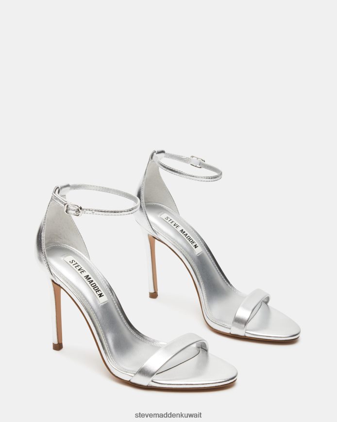 Steve Madden نحيف tecy جلد فضي أحذية 6JPNNF544